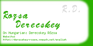 rozsa derecskey business card